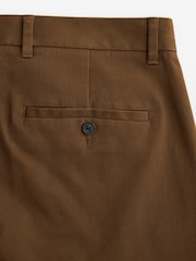 Tan Brown Slim Fit Stretch Printed Soft Touch Chino Trousers - Image 6 of 8