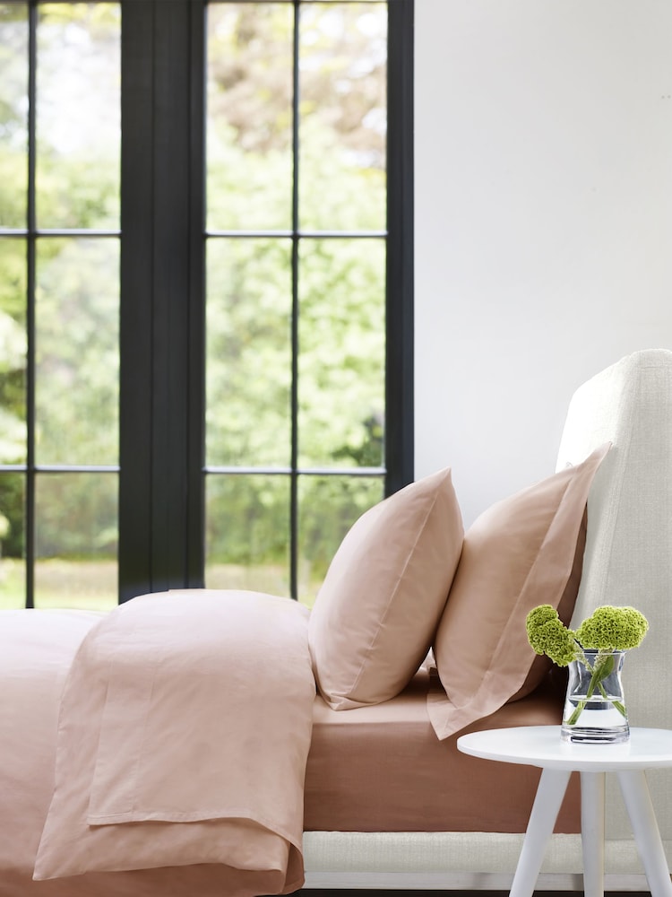 Jasper Conran London Pink 300 Thread Count Percale Pillowcase - Image 1 of 4