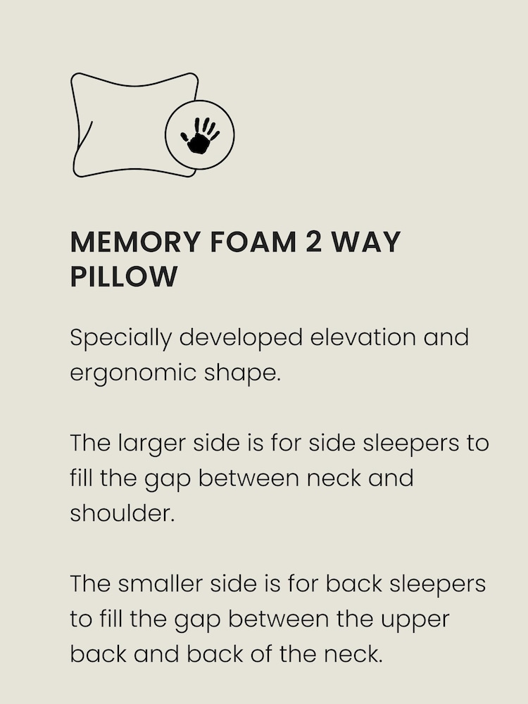Two Way Memory Foam Pillow - Image 3 of 3