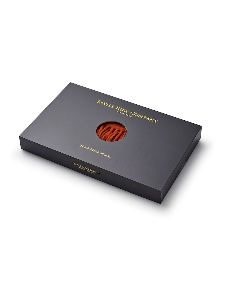 Savile Row Company Warm Brown Virgin Wool Fringed Scarf - Image 1 of 3 Savile Row Company Warm Brown Virgin Wool Fringed Scarf - Image 1 of 3