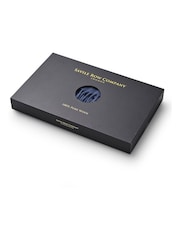 Savile Row Company Blue Virgin Wool Fringed Scarf - Image 2 of 3