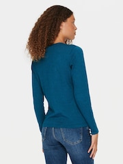 Saint Tropez Green Mila Round Neck Slim Fit Cardigan - Image 2 of 5