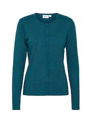 Saint Tropez Green Mila Round Neck Slim Fit Cardigan - Image 4 of 5