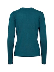 Saint Tropez Green Mila Round Neck Slim Fit Cardigan - Image 5 of 5