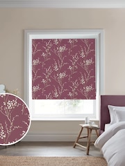 Laura Ashley Plum Pussy Willow Made To Measure Roman Blinds - Image 1 of 7