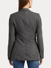 Lauren Ralph Lauren Grey Wool Twill Blazer - Image 7 of 9