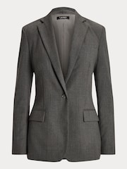 Lauren Ralph Lauren Grey Wool Twill Blazer - Image 9 of 9
