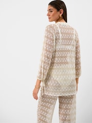 Accessorize White Crochet Beach Shirt - Image 3 of 4