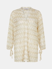 Accessorize White Crochet Beach Shirt - Image 4 of 4