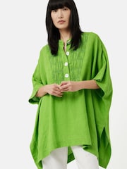 Jigsaw Green Button Detail Linen Cover-Up - Image 4 of 7