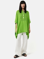 Jigsaw Green Button Detail Linen Cover-Up - Image 5 of 7