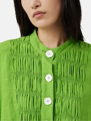 Jigsaw Green Button Detail Linen Cover-Up - Image 7 of 7