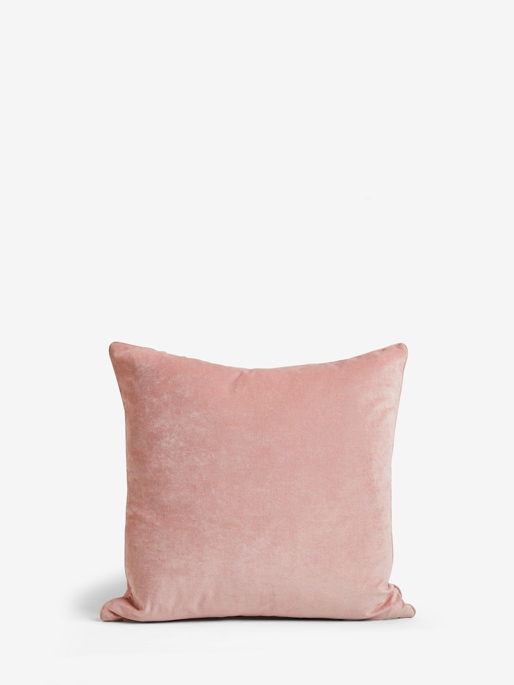 Blush Pink 59 x 59cm Soft Velour Cushion - Image 6 of 7