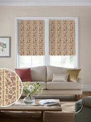 Laura Ashley Red Earlston Stripe Made To Measure Roman Blinds - Image 1 of 7