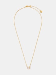 Accessorize Gold Plated 14ct Cubic Zirconia Pendant Necklace - Image 1 of 2