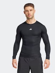 adidas Black TECHFIT Compression Training Long Sleeve Top - Image 1 of 7
