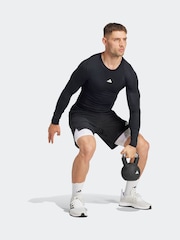 adidas Black TECHFIT Compression Training Long Sleeve Top - Image 4 of 7