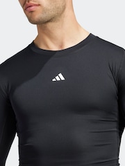 adidas Black TECHFIT Compression Training Long Sleeve Top - Image 6 of 7