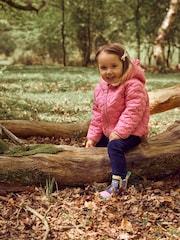 JoJo Maman Bébé Navy Blue Cosy Lined Colour Block Wellies - Image 5 of 6