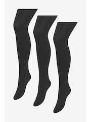 Black 3 Pack 100 Denier Opaque Tights - Image 3 of 3