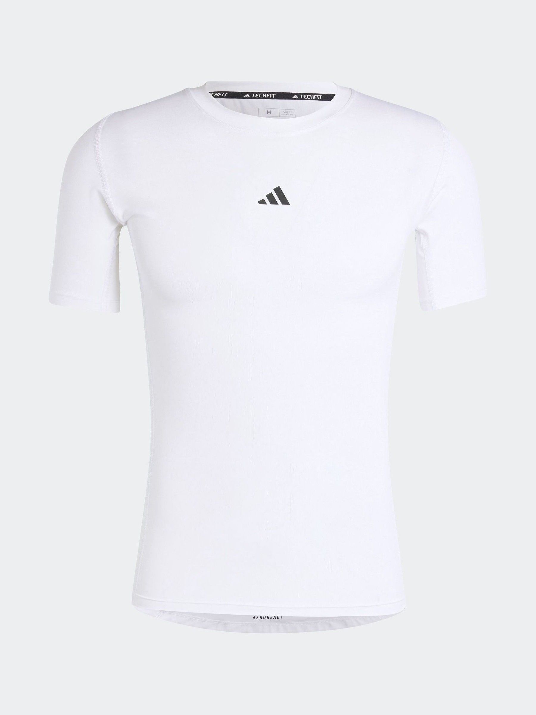 adidas White TECHFIT Compression Training T Shirt