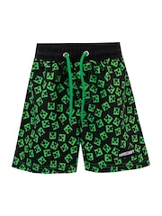 Character Green Minecraft Swim Shorts - Image 1 of 5