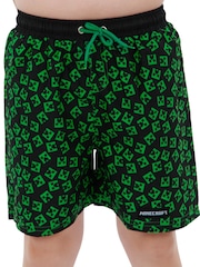 Character Green Minecraft Swim Shorts - Image 3 of 5