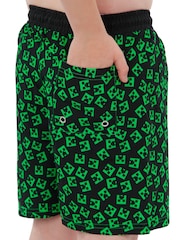 Character Green Minecraft Swim Shorts - Image 4 of 5