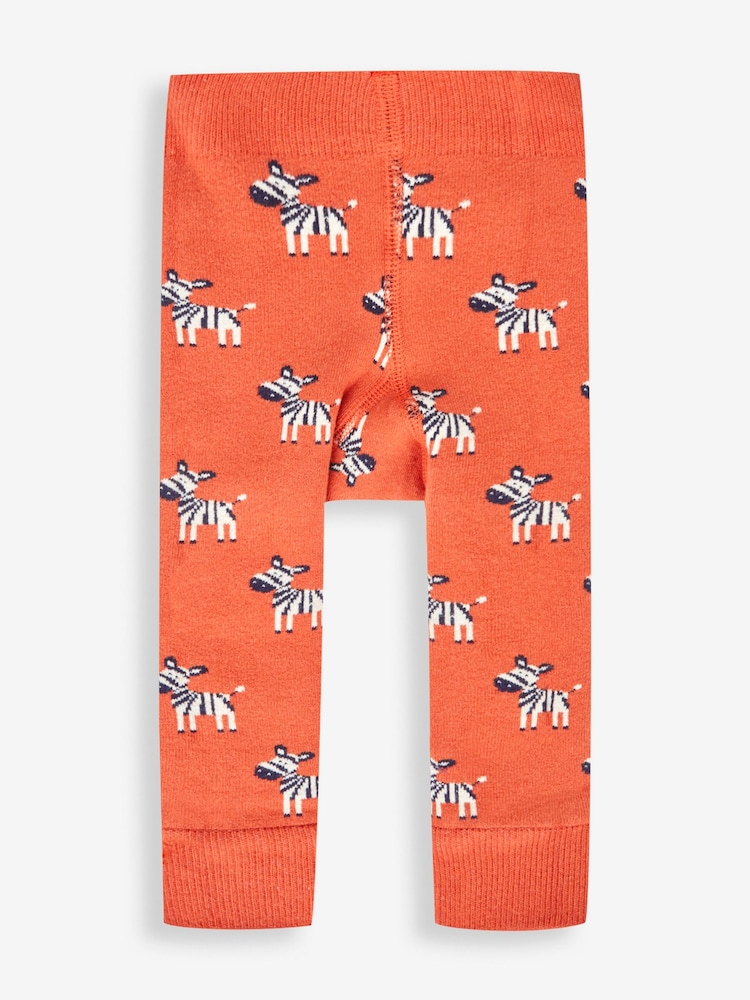 JoJo Maman Bébé Brown Zebra Extra Thick Leggings - Image 1 of 2
