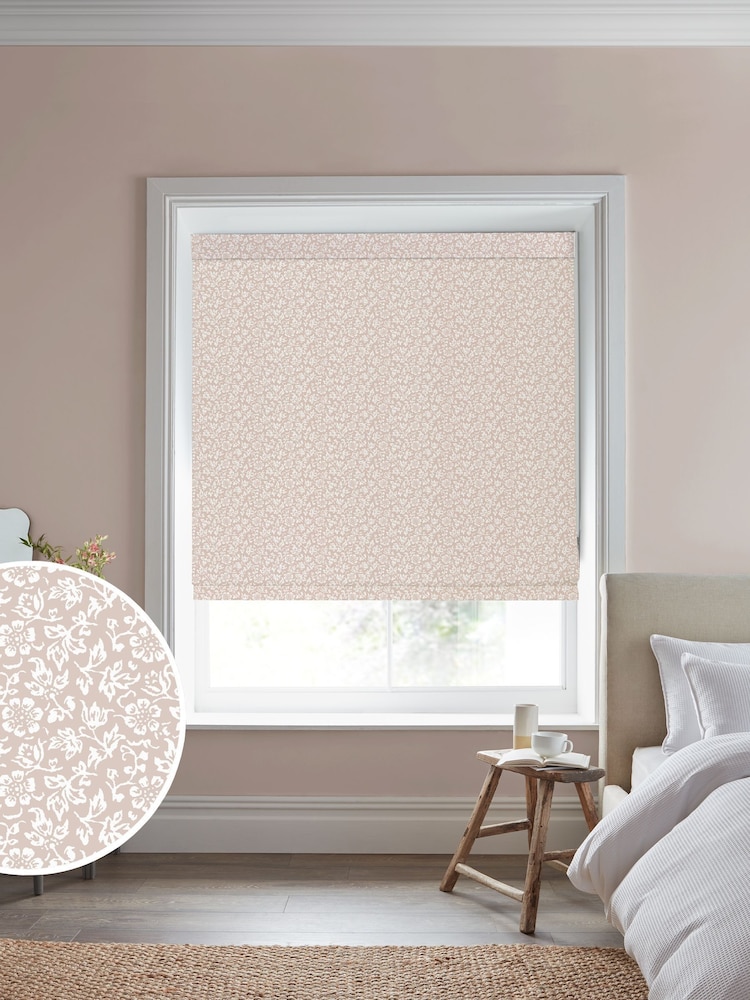 Laura Ashley Pink Sweet Alyssum Made To Measure Roman Blinds - Image 1 of 7 Laura Ashley Pink Sweet Alyssum Made To Measure Roman Blinds - Image 1 of 7