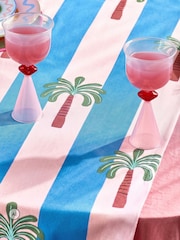 Eleanor Bowmer Pink and Blue Lips Tinted Wine Glass - Image 5 of 6