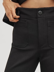 Anthropologie Black Maeve The Colette Knit Crop Wide-Leg Trousers - Image 4 of 4