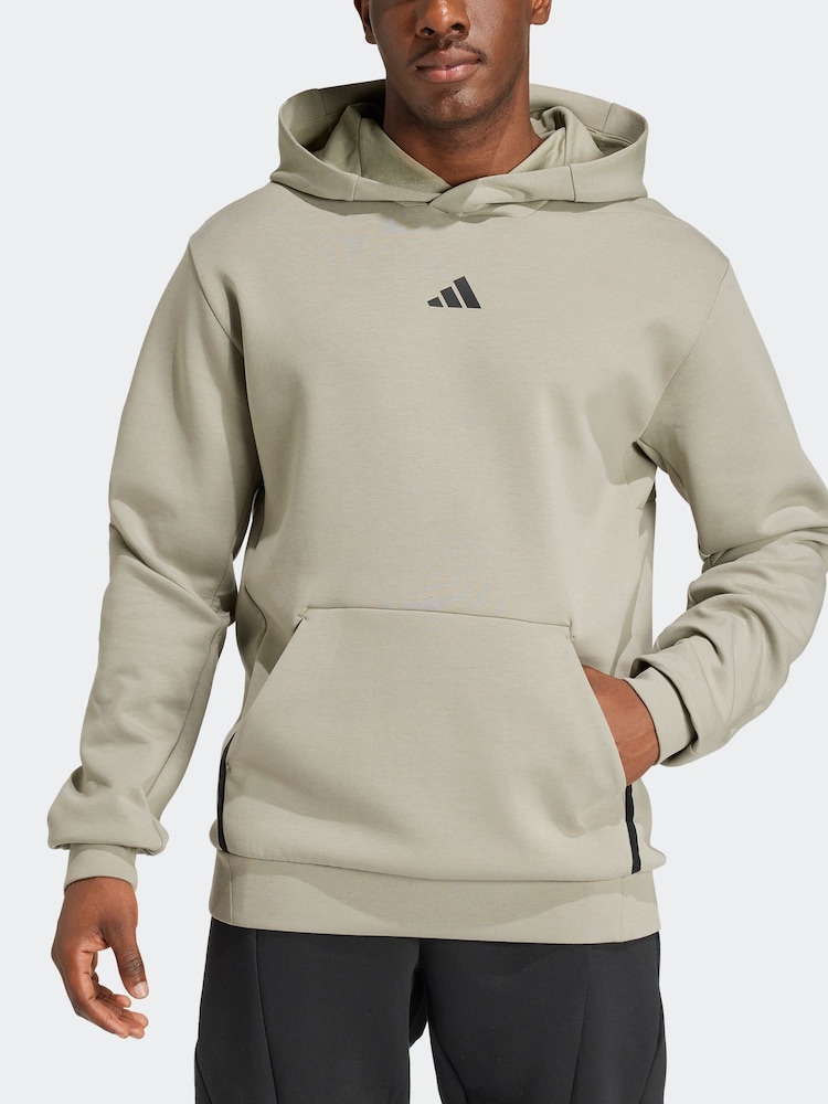 adidas Green Designed for Training Hoodie - Image 3 of 7