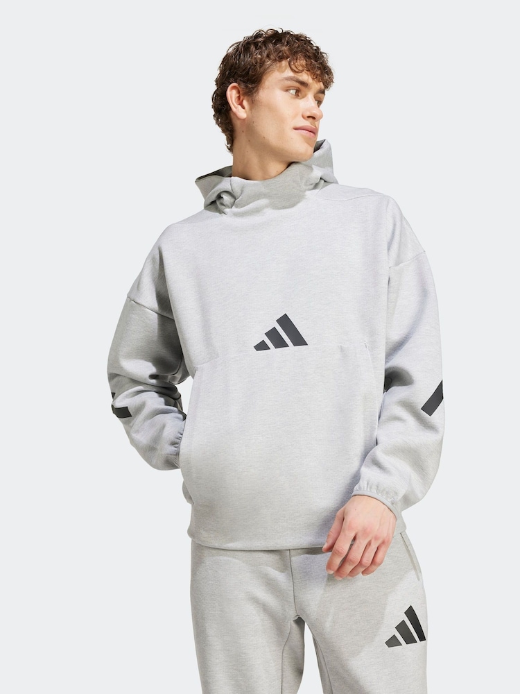 adidas Grey Z.N.E Hoodie - Image 1 of 8