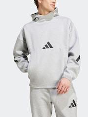 adidas Grey Z.N.E Hoodie - Image 3 of 8
