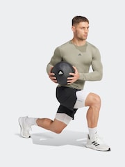 adidas Green Techfit Compression Training Long Sleeve Long Sleeve Top - Image 5 of 7