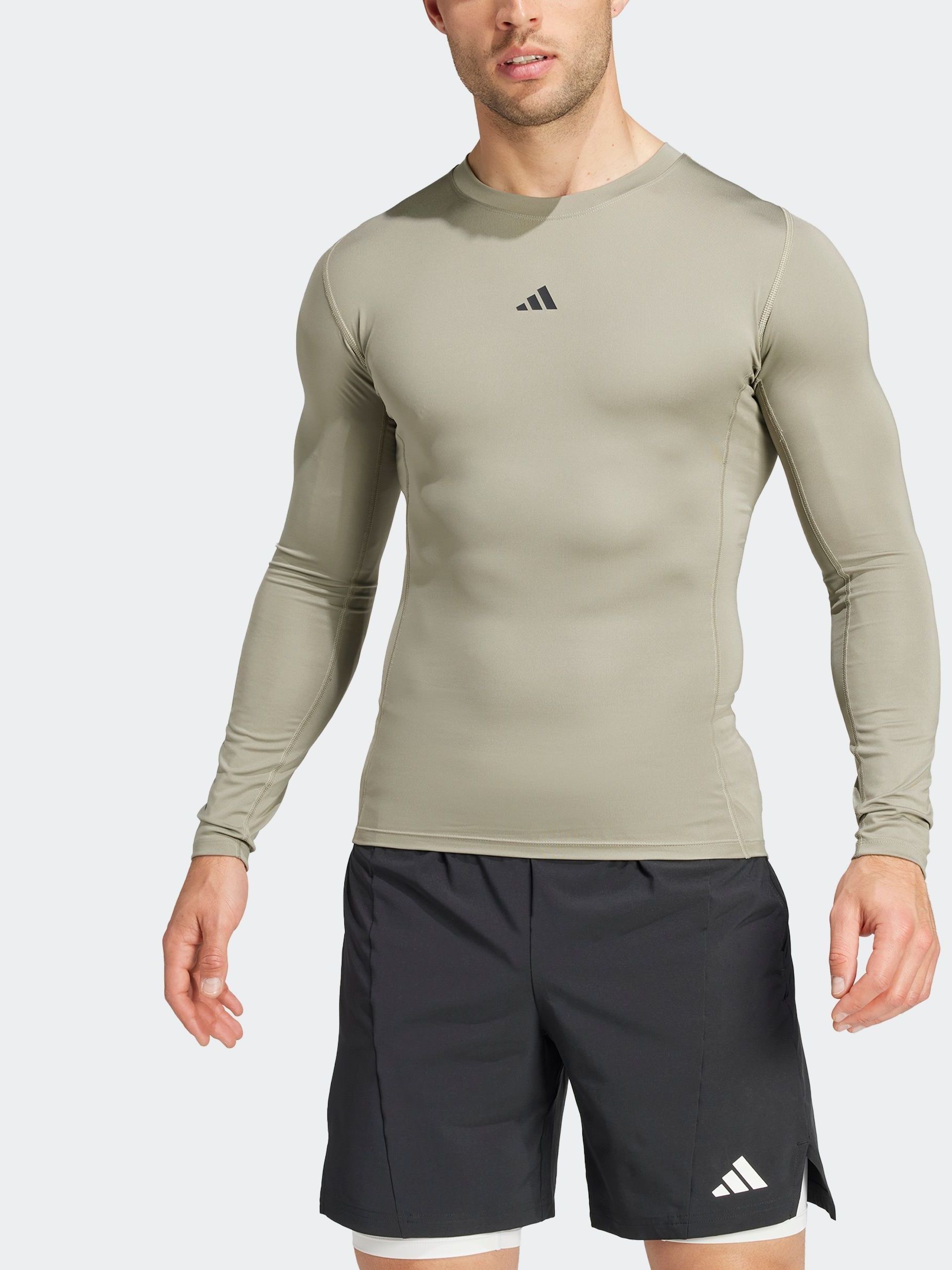 Buy adidas Green Techfit Compression Training Long Sleeve Long Sleeve Top from Next Bahrain