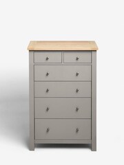 Dove Grey Malvern Paint Effect Multi Chest of Drawers - Image 3 of 7