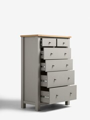 Dove Grey Malvern Paint Effect Multi Chest of Drawers - Image 4 of 7