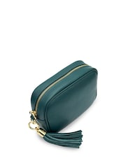 Apatchy Teal Blue The Tassel Leather Cross-Body Bag - Image 1 of 5
