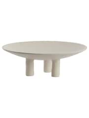 Light & Living Plateau auf Base Ø30,5x10,5 cm Tabua Cream - Bild 1 von 3
