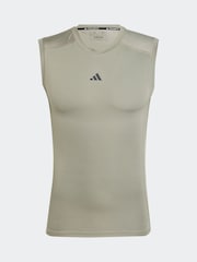 Зеленый - Компрессионный спортивный жилет без рукавов adidas Techfit - Изображение 7 из 7
