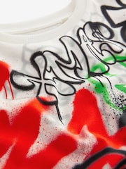 Multi Graffiti Short Sleeve Christmas T-Shirt (3-16yrs) - Image 7 of 7