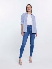 River Island Blue High Rise Jeggings - Image 1 of 4