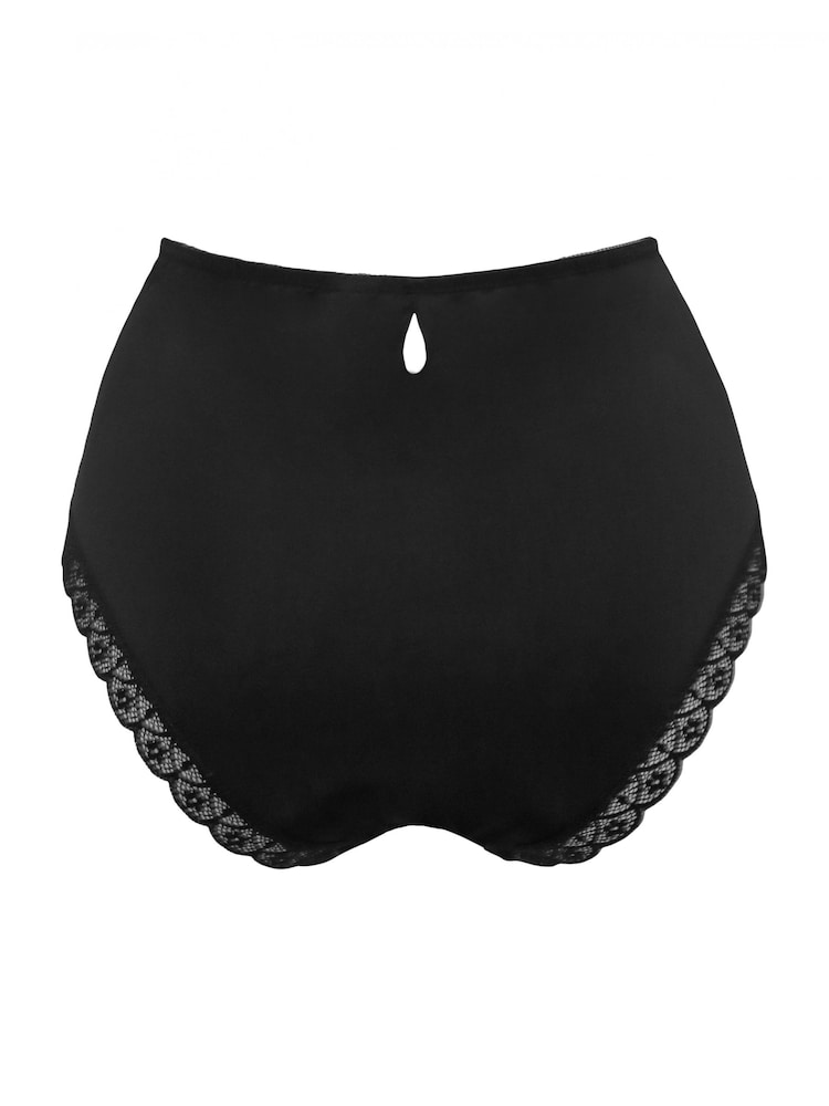 Pour Moi Black High Waist Rebel Deep Knickers - Image 4 of 4