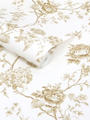 Martha Stewart Antique Gold Floral Vine 10M Wallpaper - Image 3 of 4