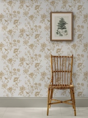 Martha Stewart Antique Gold Floral Vine 10M Wallpaper - Image 4 of 4