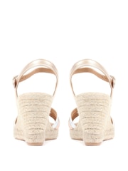 Jones Bootmaker Gold Espadrille Wedge Heels - Image 4 of 6