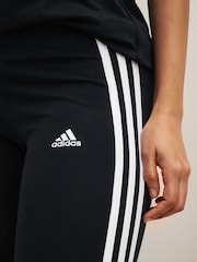 adidas Black 3 Stripe Shorts - Image 4 of 4
