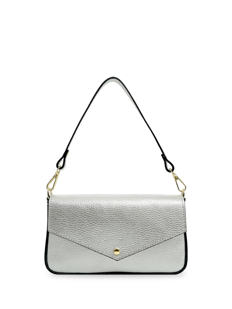 Apatchy Silver The Munro Leather Shoulder Bag - Image 1 of 5 Apatchy Silver The Munro Leather Shoulder Bag - Image 1 of 5
